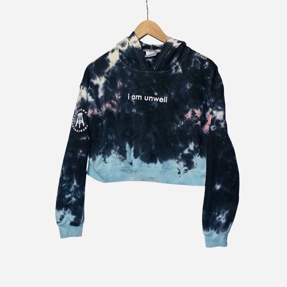 Barstool Sports Call Her Daddy I Am Unwell Cropped tie dye Hoodie - Picture 1 of 6